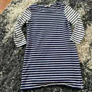 Vineyard vines striped cotton shift dress small